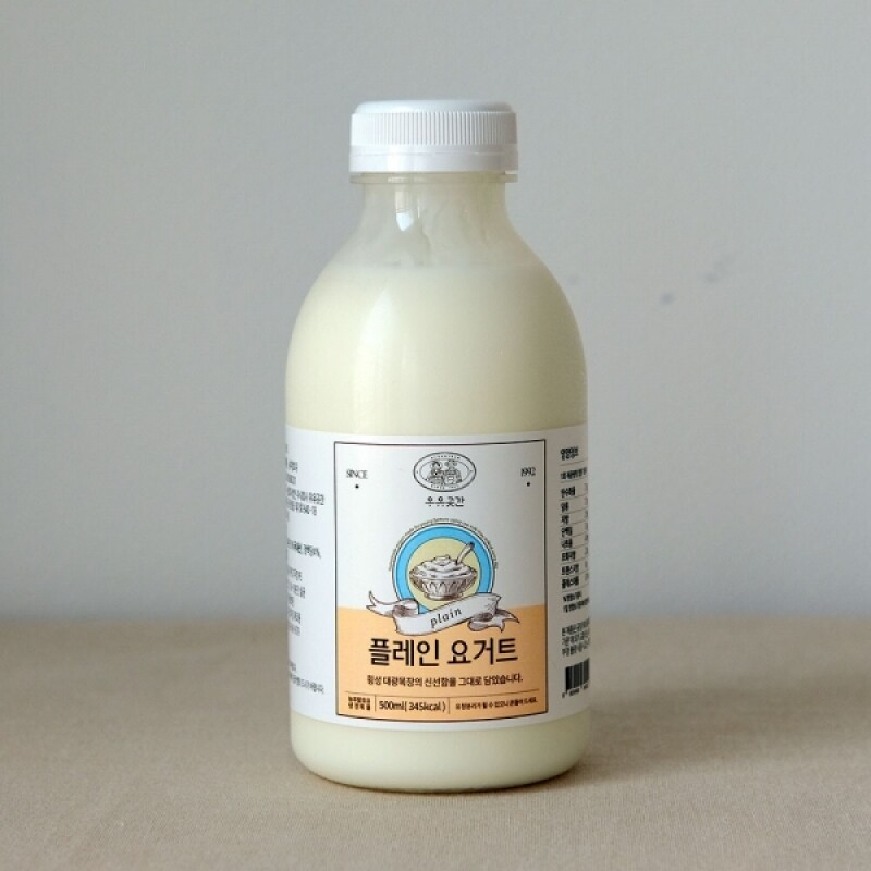 우유곳간,우유곳간 플레인 요거트 500ml 횡성 대광목장