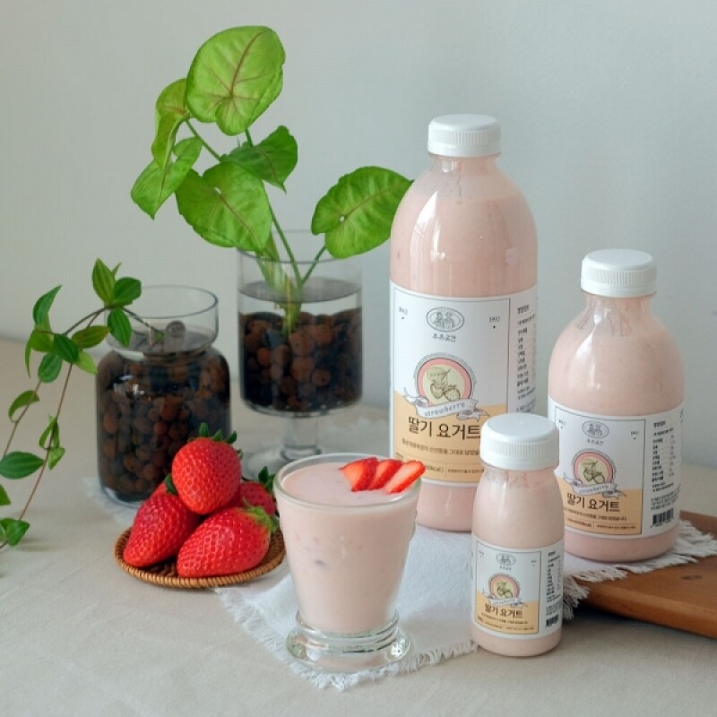 우유곳간,우유곳간 딸기 요거트 500ml 횡성 대광목장