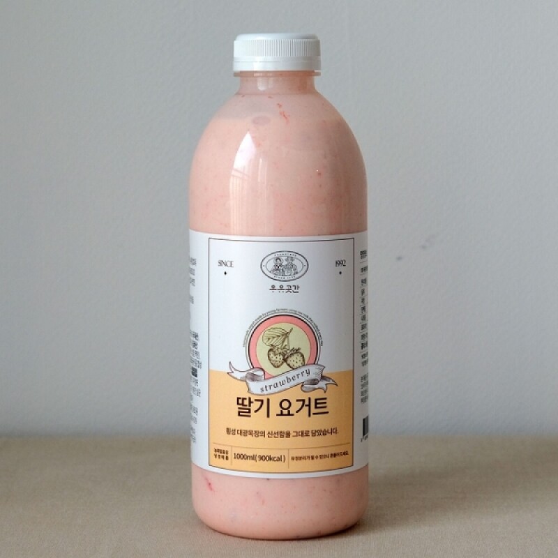 우유곳간,우유곳간 딸기 요거트 1000ml 횡성 대광목장